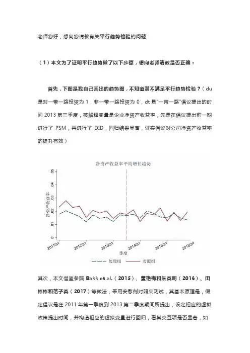 互助问答第163问 平行趋势检验问题