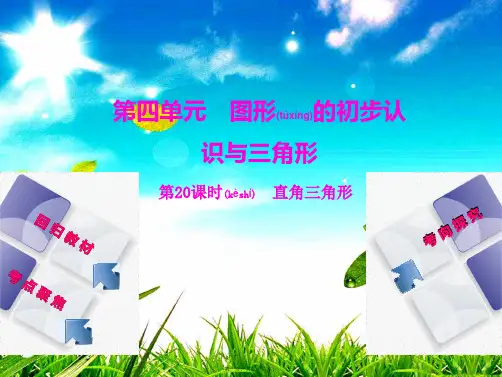 中考数学复习 第4单元 图形的初步认识与三角形 第 直角三角形课件数学课件