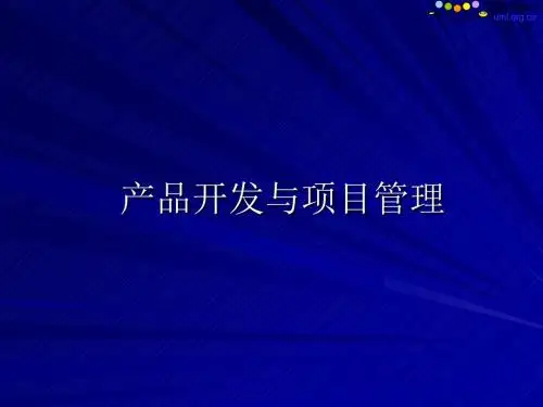 产品开发与项目管理培训课件(PPT 67张)
