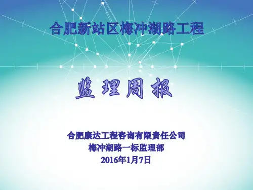 监理周报PPT版(监理汇报材料)