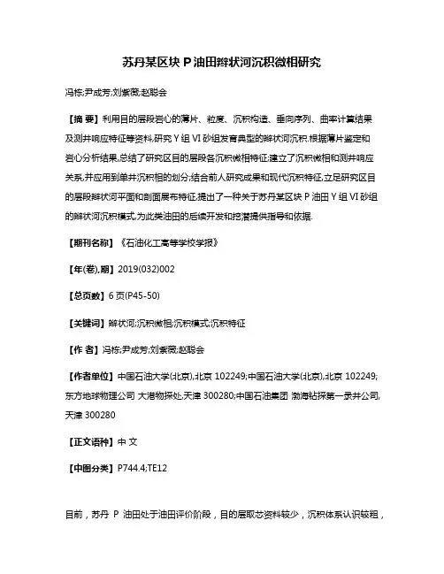 苏丹某区块P油田辫状河沉积微相研究