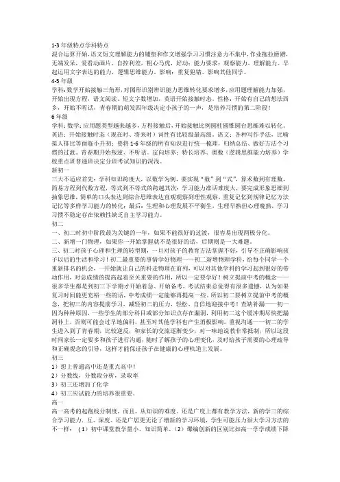 学科知识点话术