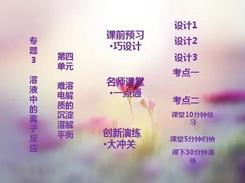 难溶电解质的沉淀溶解平衡PPT精品课件