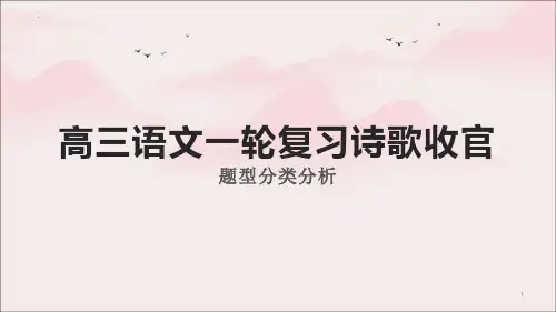 高考语文复习：古代诗歌鉴赏课件