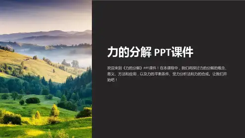 《力的分解》课件