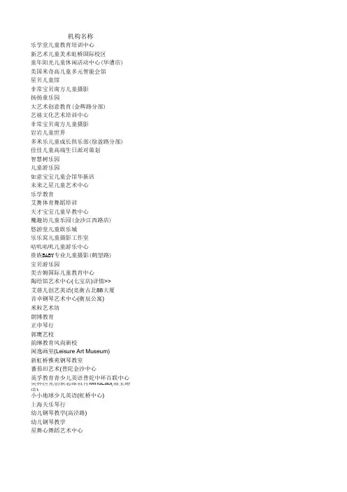 附近的儿童培训机构