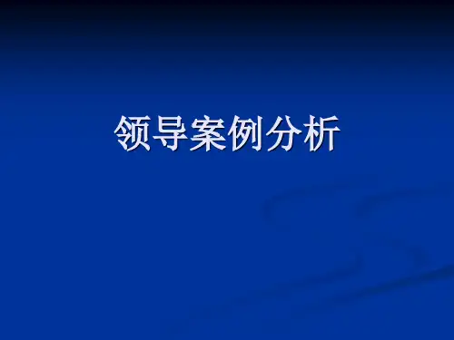 领导案例分析