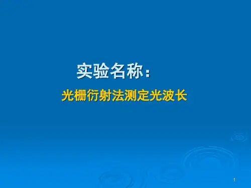光栅衍射法测定光波长ppt课件