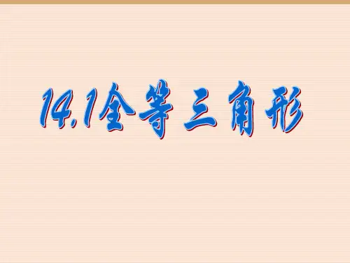 沪科版八年级数学上册14.1全等三角形课件(共18张PPT)