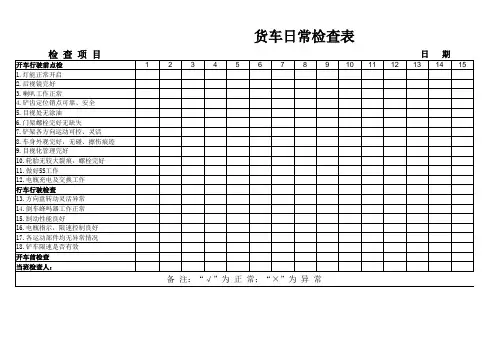 货车日常检查表_2