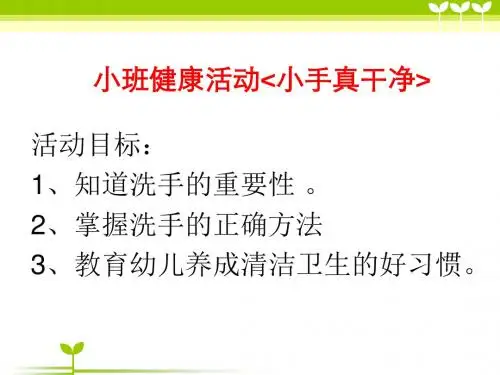 《小手真干净》(幼儿园ppt课件)