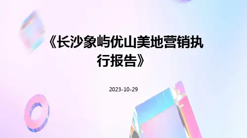 长沙象屿优山美地营销执行报告
