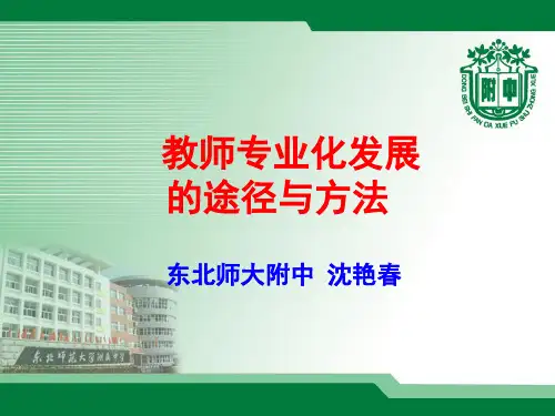 教师专业化发展沈艳春