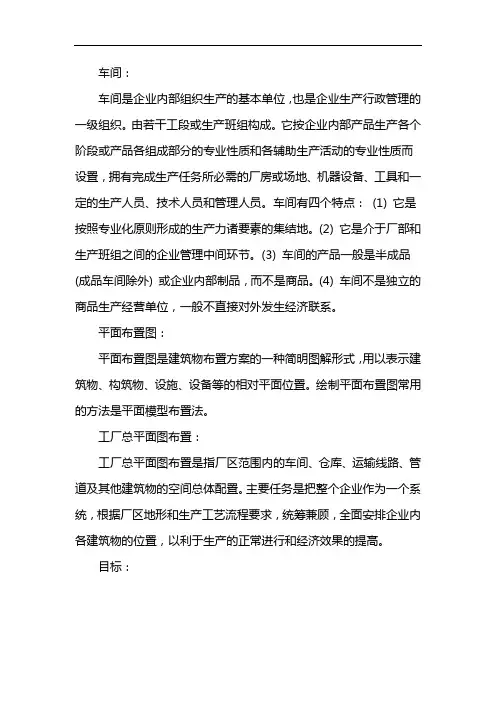 车间平面布置图
