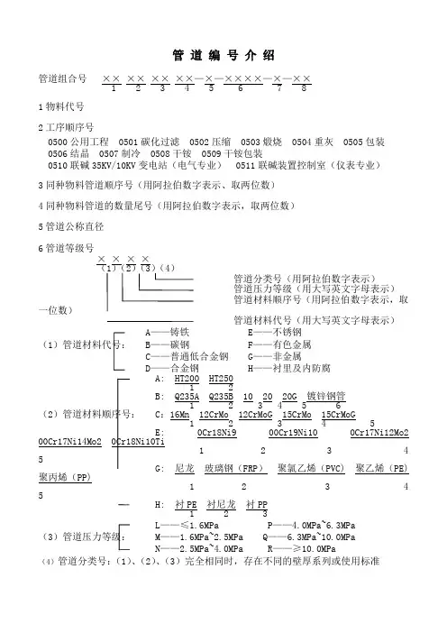 管道编号介绍