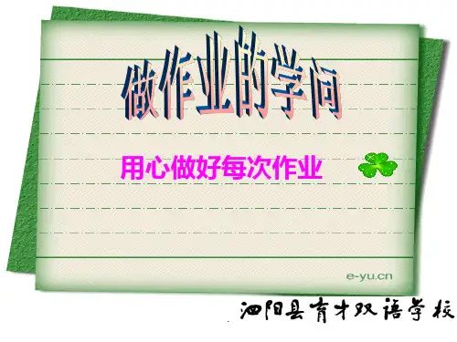 认真做作业PPT课件