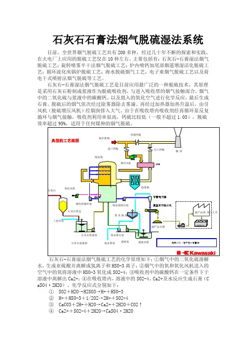 石灰石石膏法烟气脱硫湿法系统