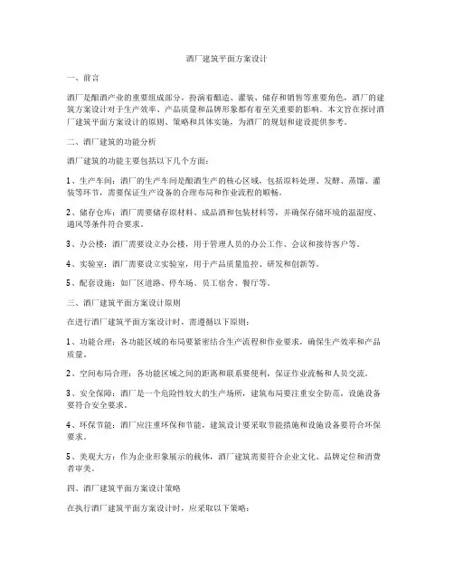 如何做酒厂建筑平面方案设计