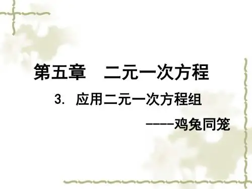 鸡兔同笼(共24张PPT)