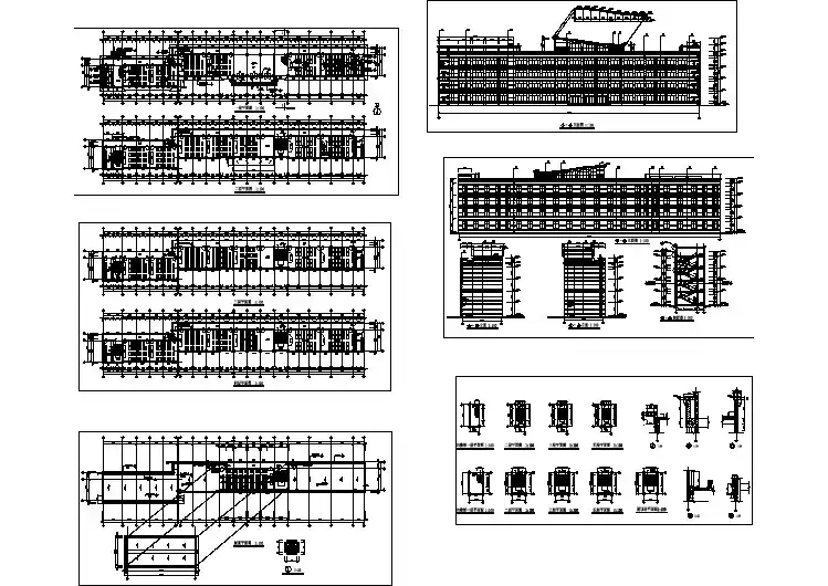 某校教学楼建筑设计图（共6张）