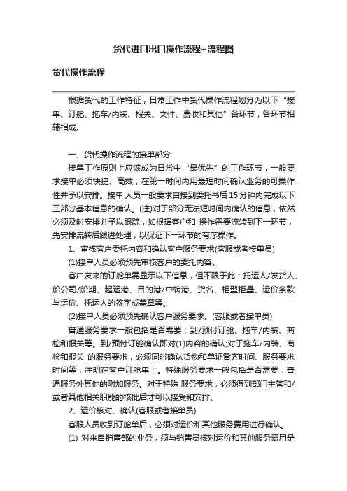 货代进口出口操作流程+流程图