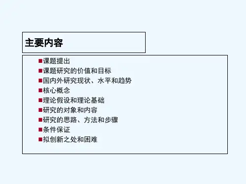 全国教育科学规划课题开题报告 PPT