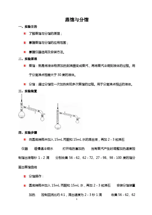 蒸馏与分馏