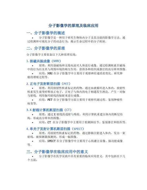 分子影像学的原理及临床应用