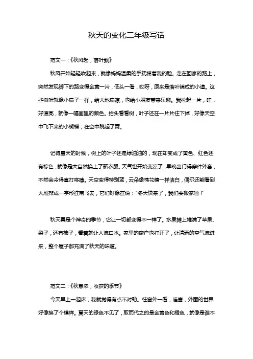 秋天的变化二年级写话