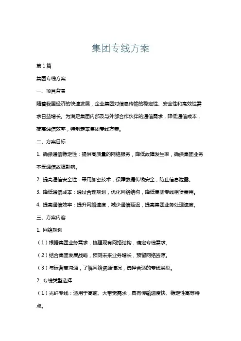 集团专线方案