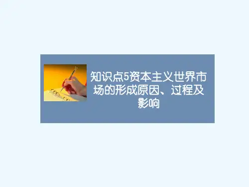 知识点5_资本主义世界市场的形成原因、过程及影响