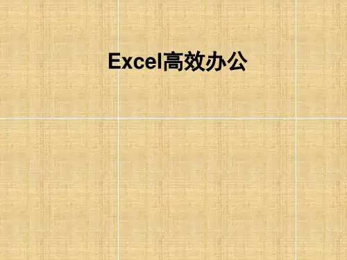 (新整理完整版)Excel高效办公技巧培训(精编课件)