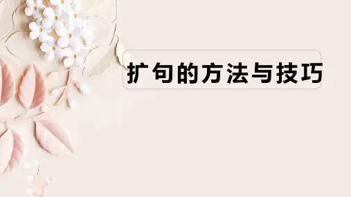 小学语文扩句的方法与技巧