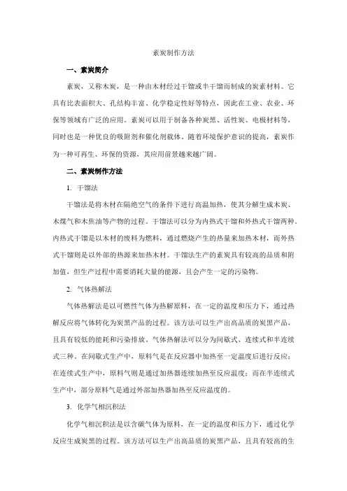 素炭作方法
