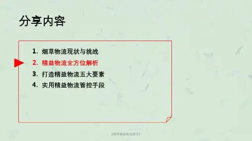 烟草精益物流培训课件
