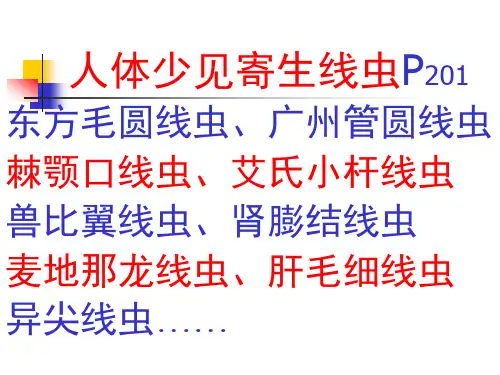 人体少见寄生线虫全