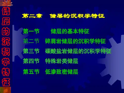 储层沉积学特征