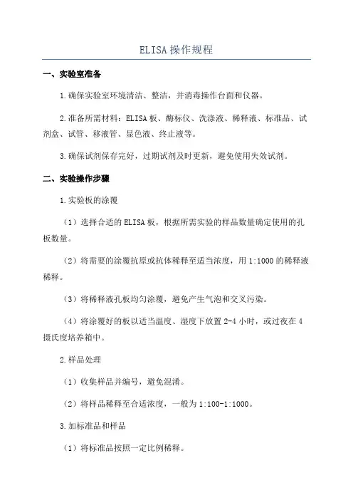 ELISA操作规程