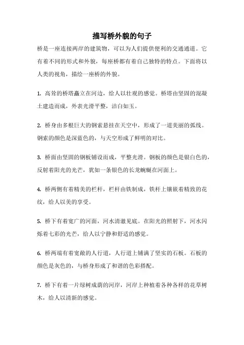 描写桥外貌的句子