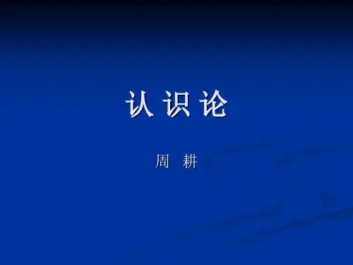 马克思主义基本概论4 认识论