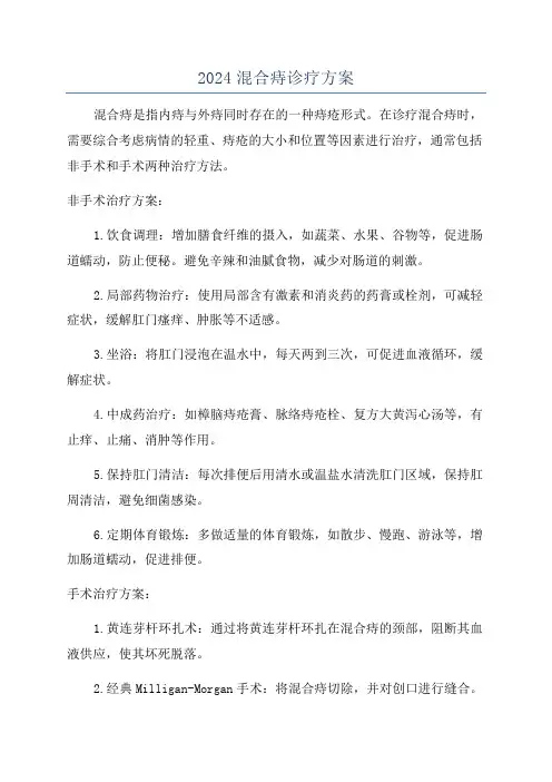 2024混合痔诊疗方案