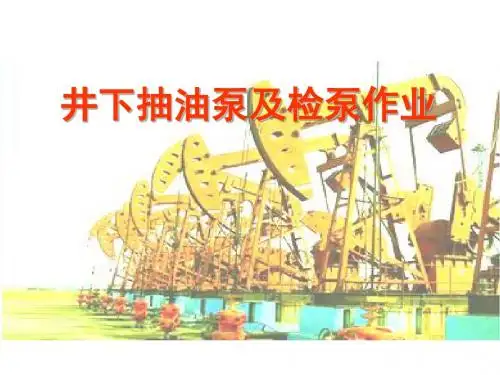 井下抽油泵及检泵作业