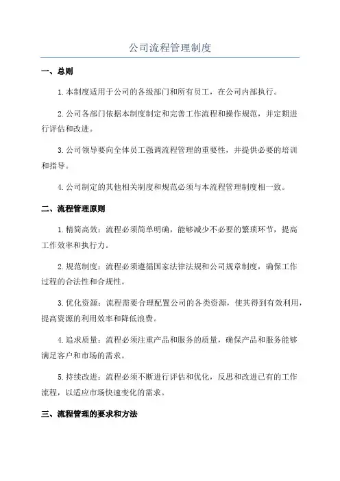 公司流程管理制度