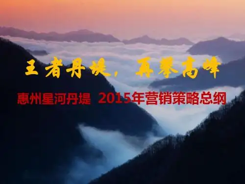 惠州_星河丹堤_15年策略总纲(汇报版)2