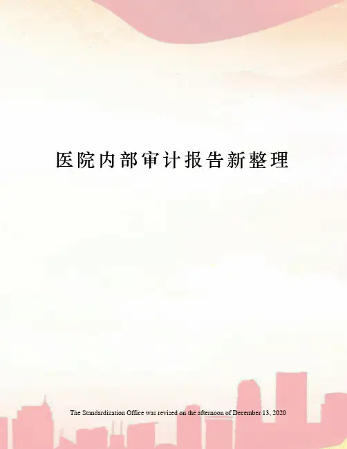 医院内部审计报告新整理