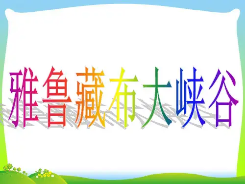【新】人教版四年级语文上册第一组2雅鲁藏布大峡谷课件.ppt