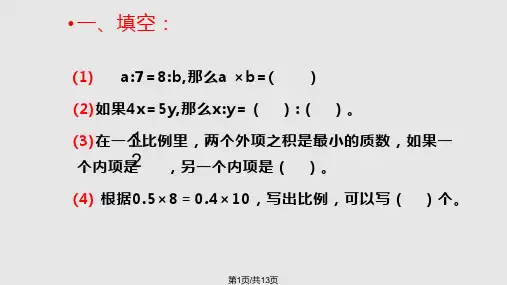 解比例练习课PPT课件