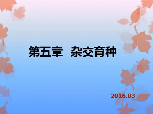 第五章  杂交育种