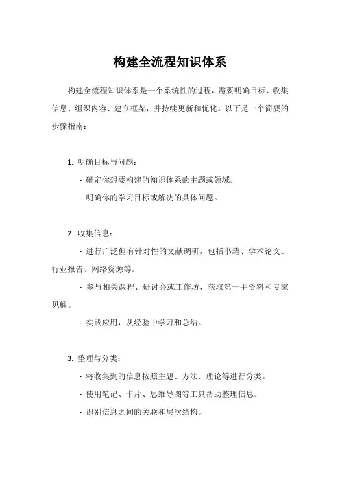 构建全流程知识体系