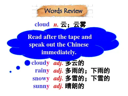 外研版英语八年级上册Module 10The weatherUnit1  课件